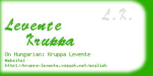 levente kruppa business card